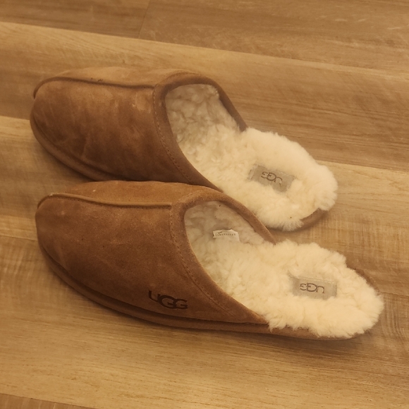UGG Other - UGG Tan Suede Slippers with Cream Lining
